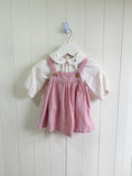 F&F - up to 3 months pink corduroy dress and bodysuit set