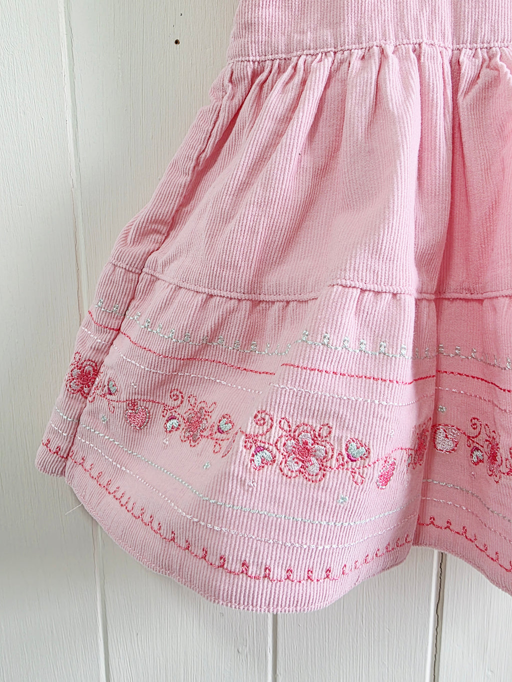 Mothercare - new baby girls pink flower embroidered sleeveless dress