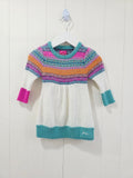 Joules - girls Fair Isle patterned knit dress 0-3 months