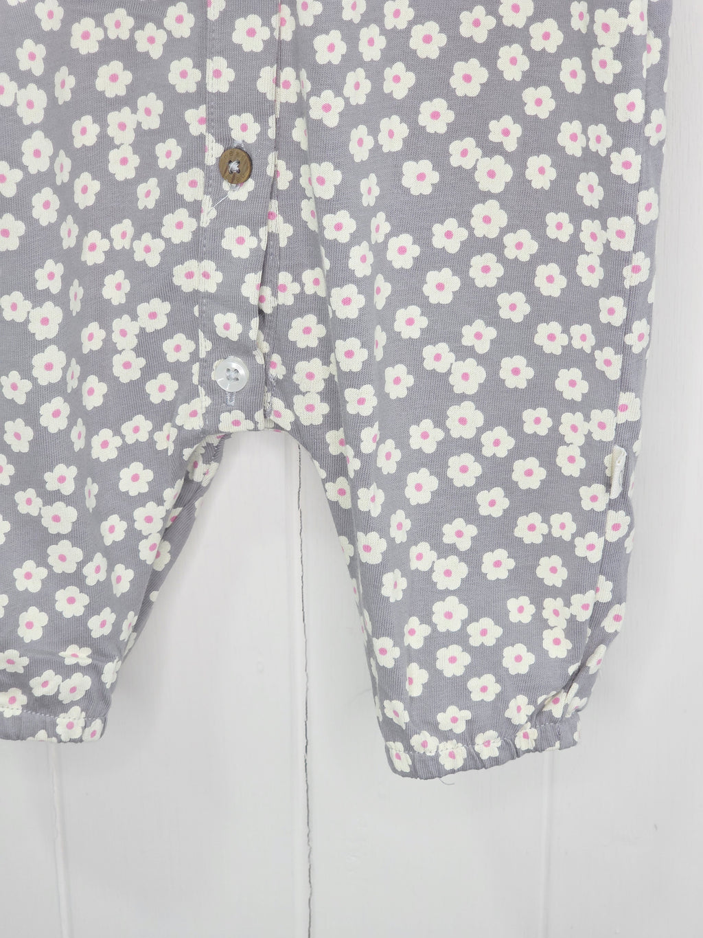 Next - up to 3 months girls romper featuring a grey floral print