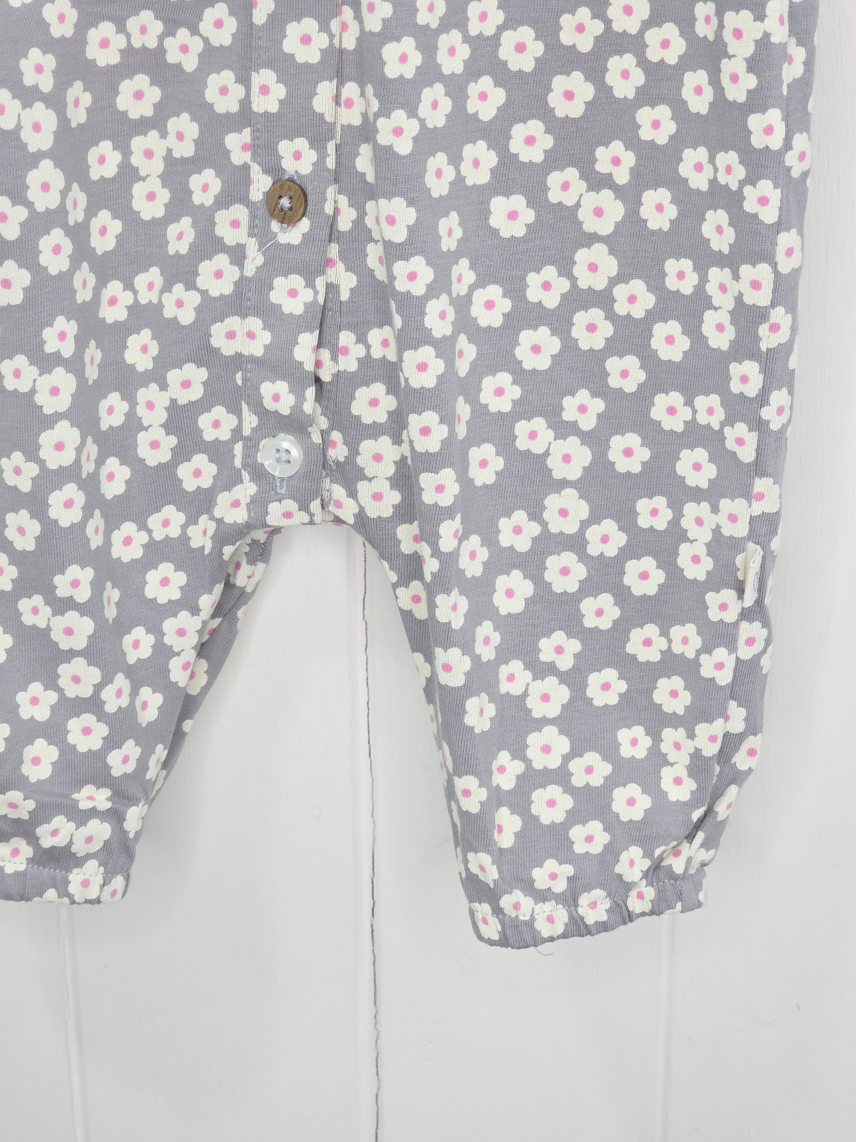 Next - up to 3 months girls romper featuring a grey floral print