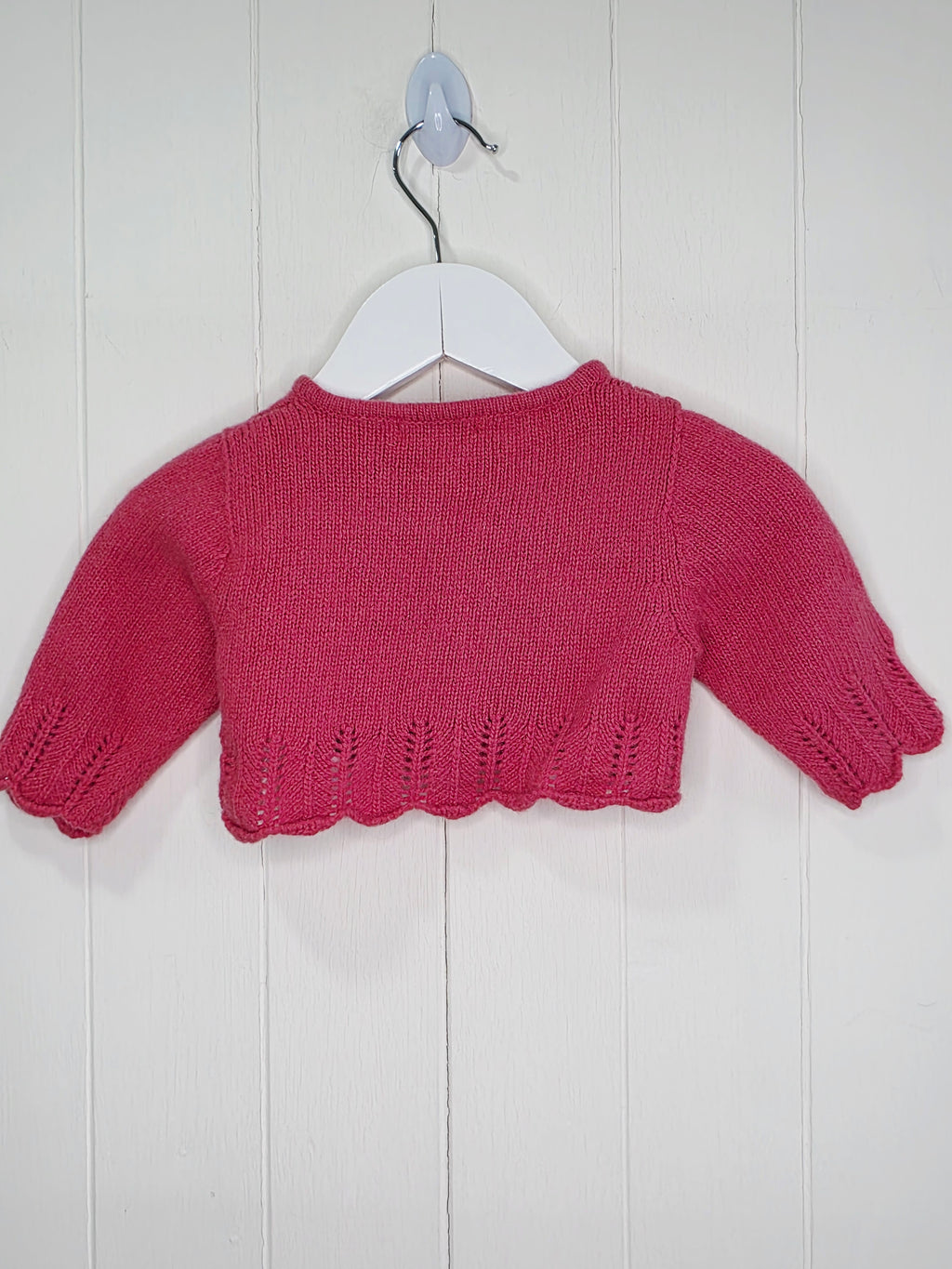 Mayoral - 3 months pink cropped knitted bolero cardigan