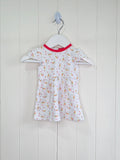 Waitrose - newborn baby girls white floral summer dress with a floral print