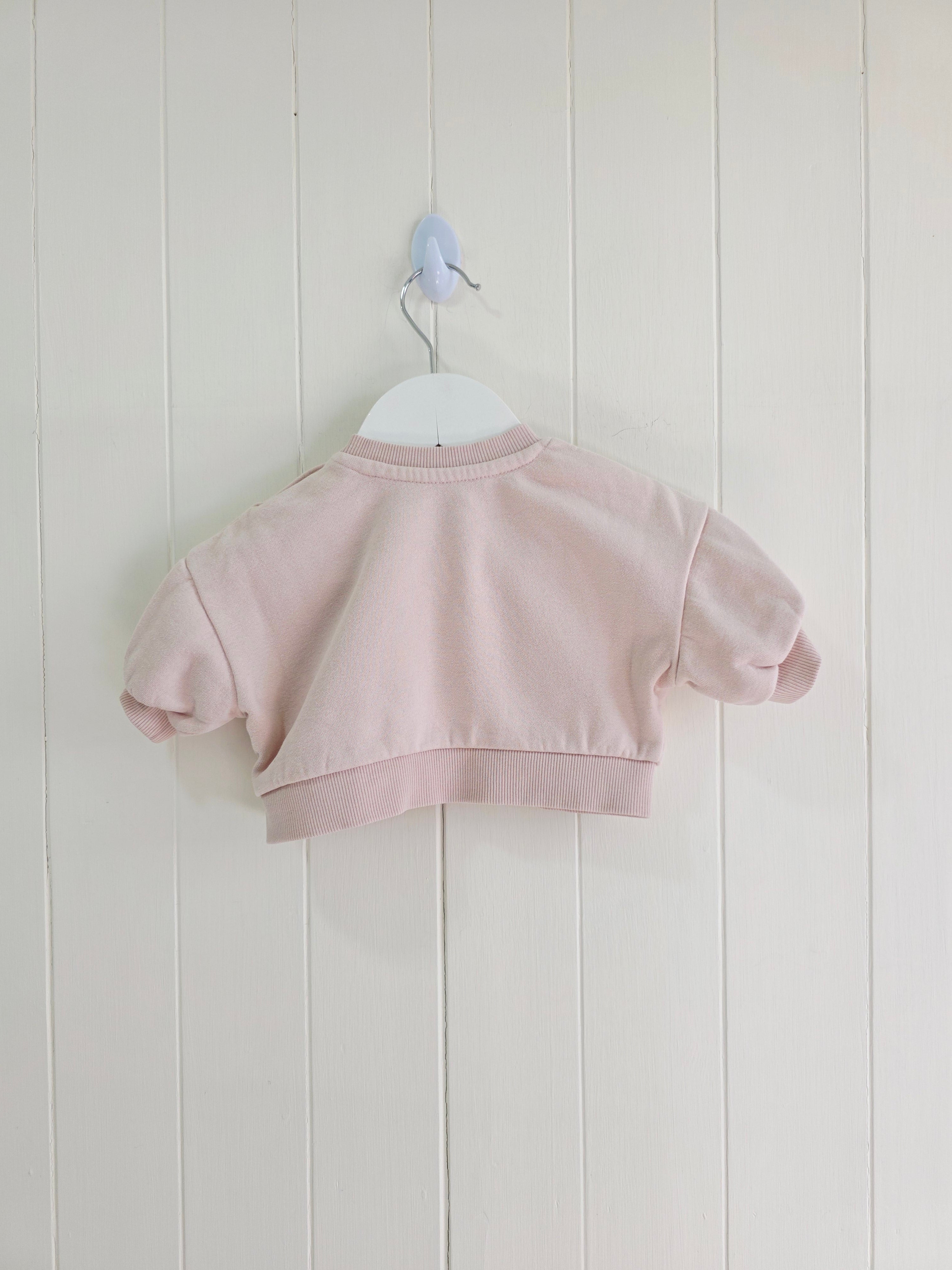 George - First size oversized Pink "You Are So Loved" flower circle sweatshirt