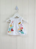 Next - Up to 1 month girl floral and butterfly embroidered top