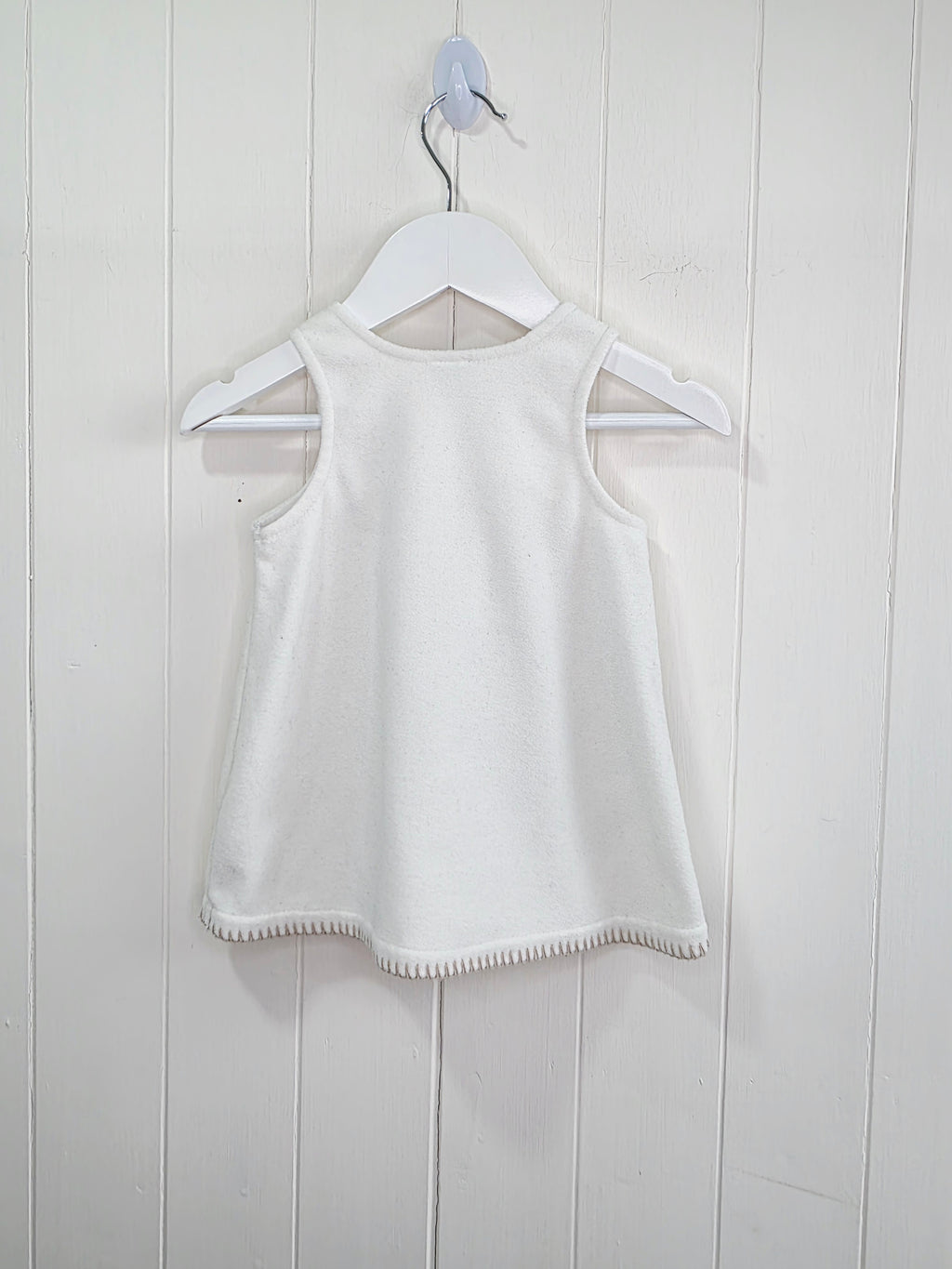Winnie the Pooh - 0-3 months girls fleece pinafore dress featuring embroidered letters