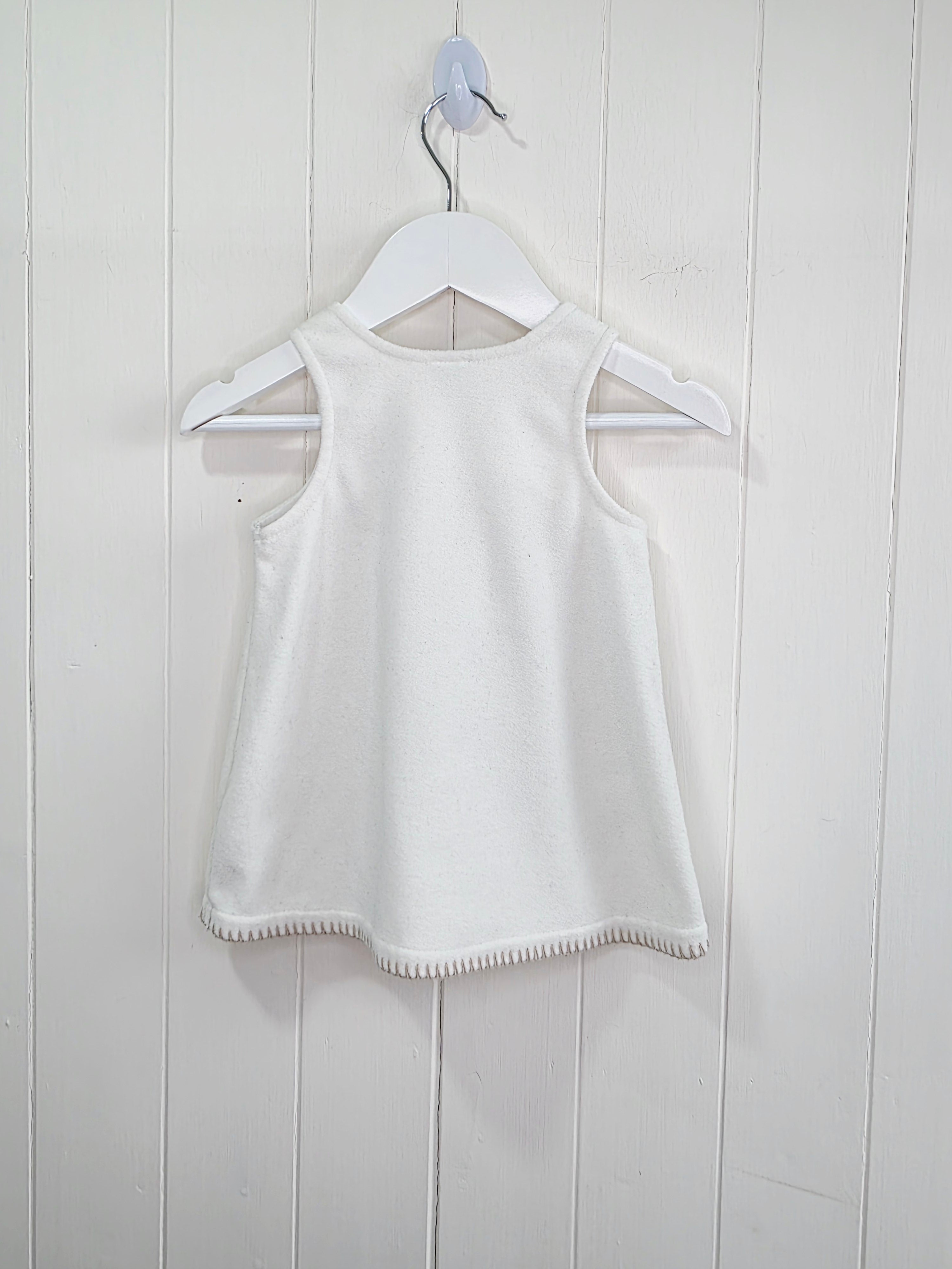 Winnie the Pooh - 0-3 months girls fleece pinafore dress featuring embroidered letters