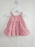 George - 0-3 months girls pink corduroy pinafore dress