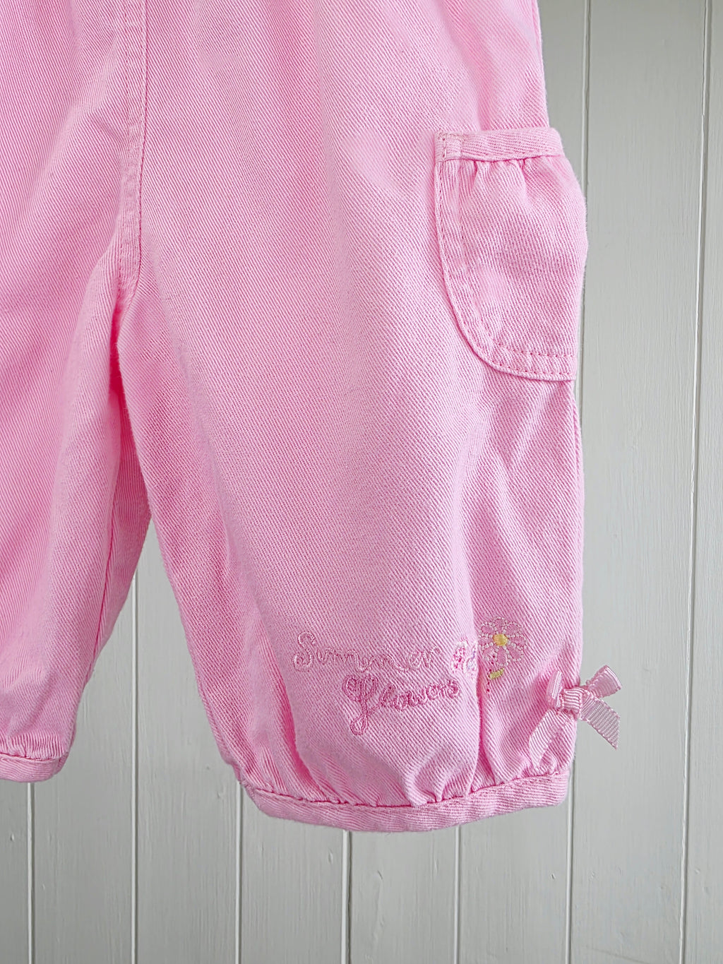 George 0-3 months lightweight pink cargo style trousers
