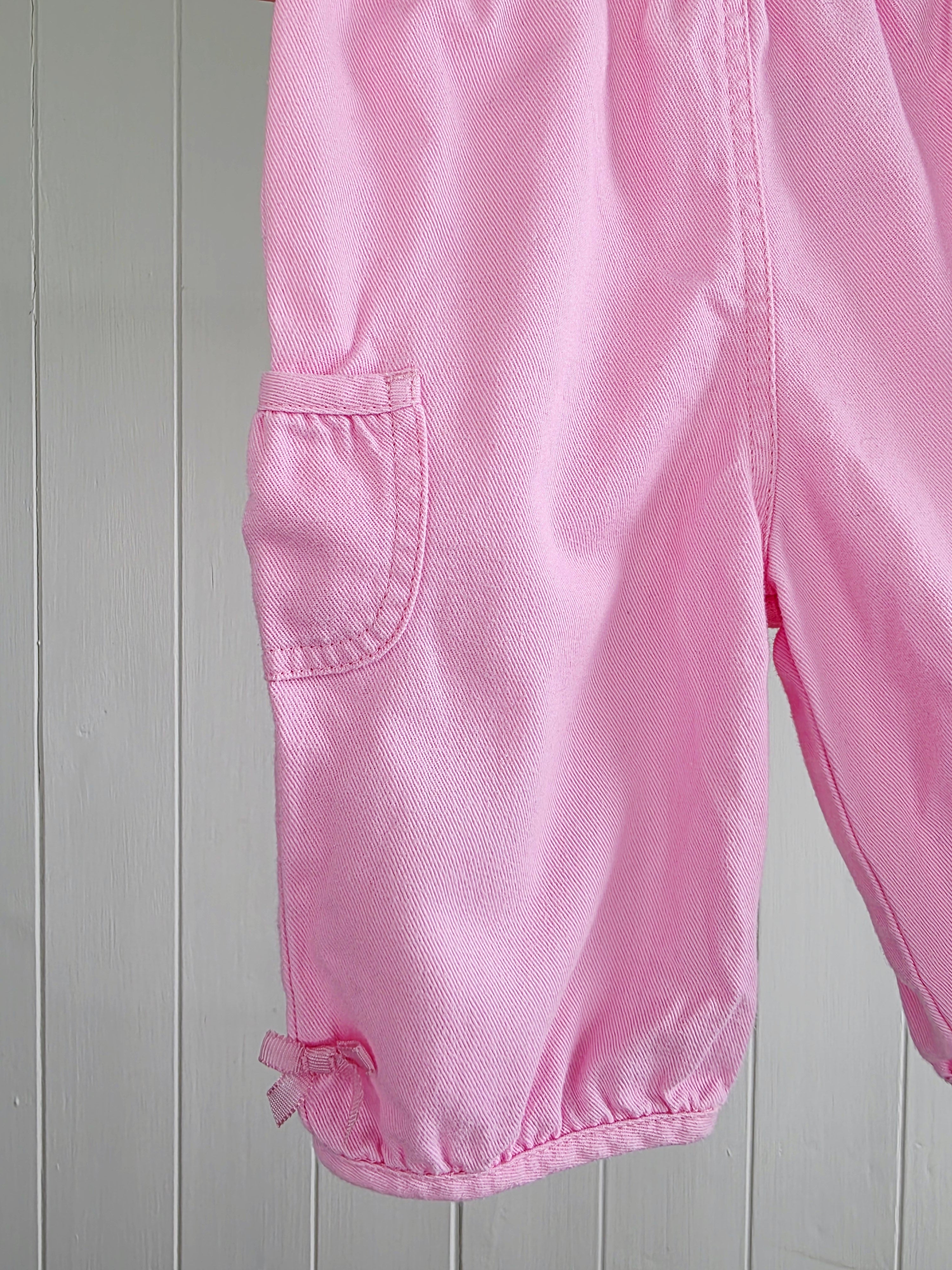George 0-3 months lightweight pink cargo style trousers