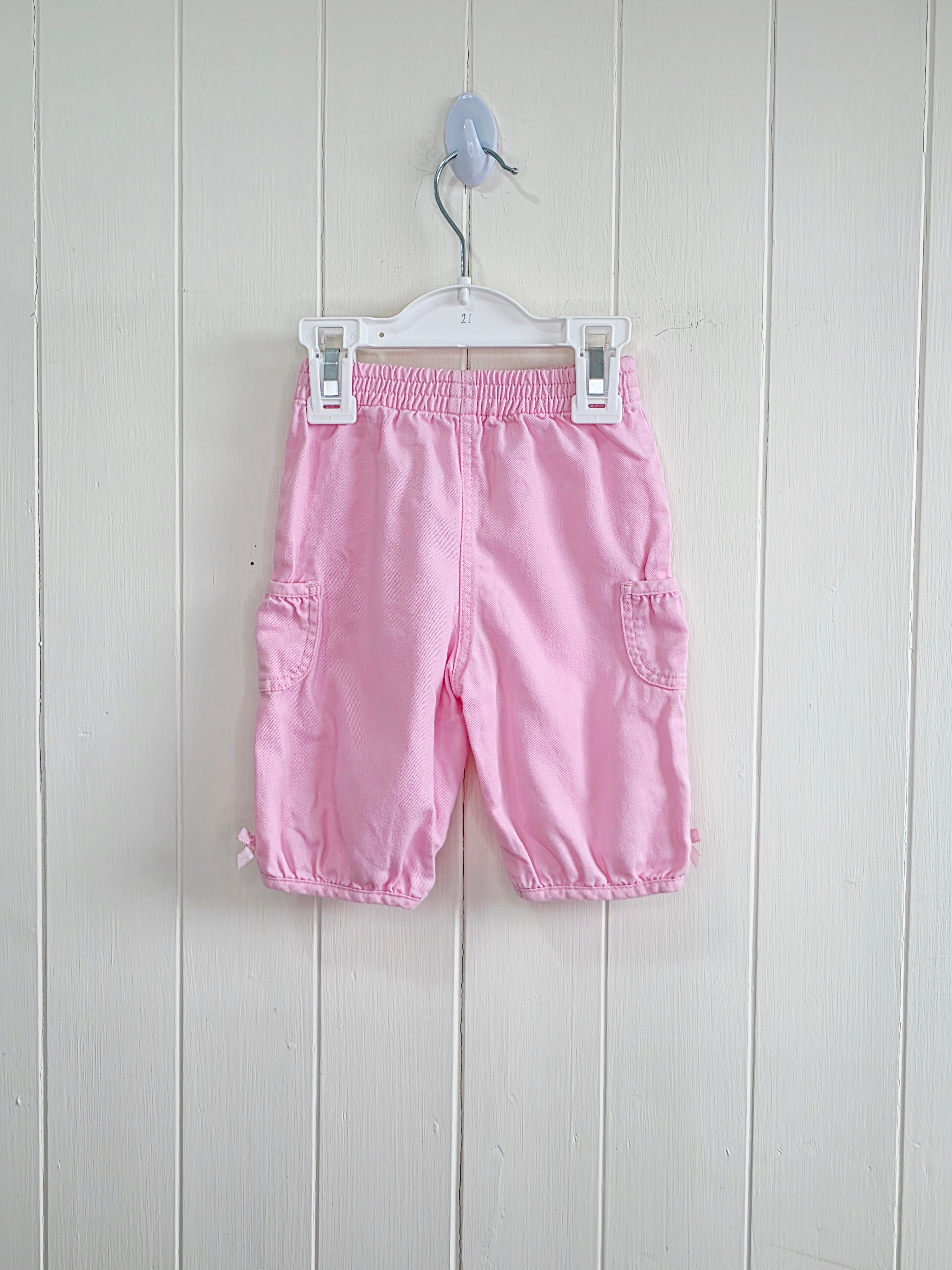 George 0-3 months lightweight pink cargo style trousers