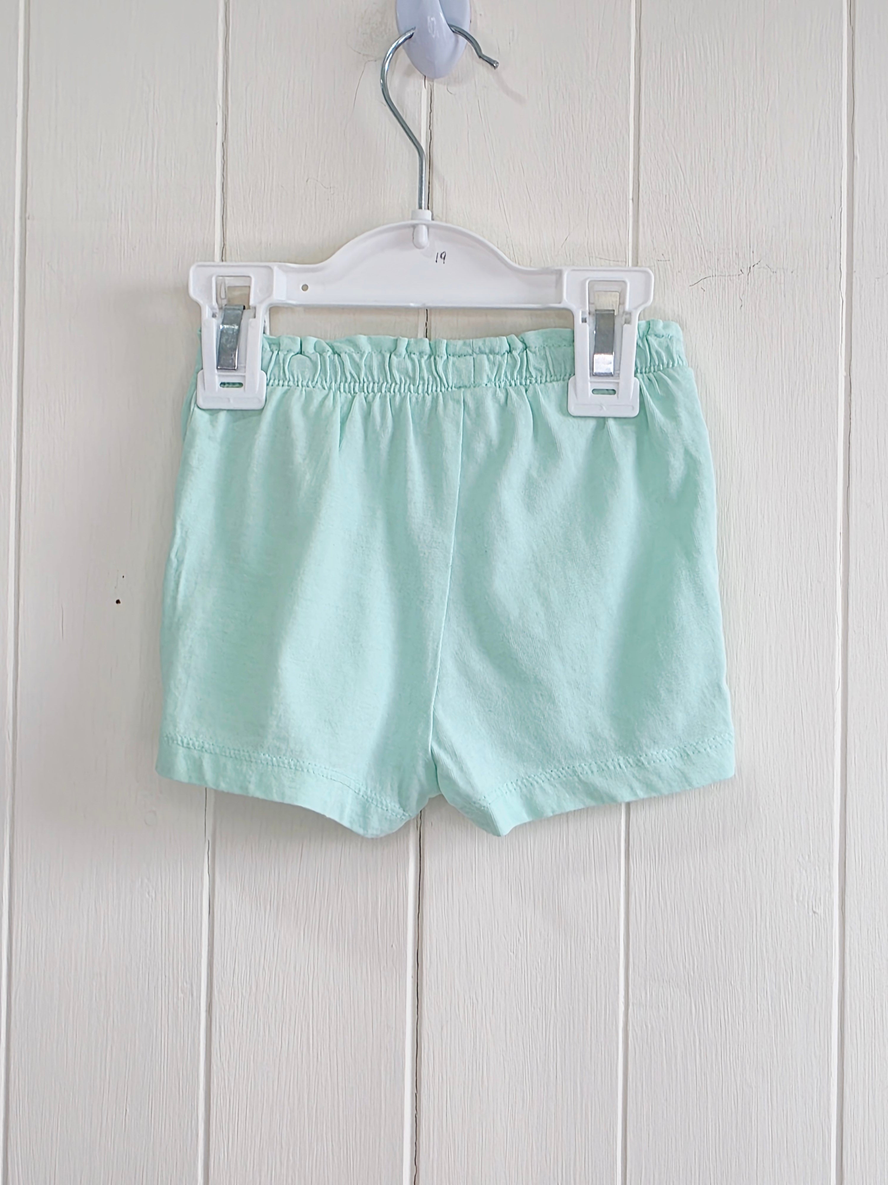 H&M - 4-6 months mint green girls summer shorts