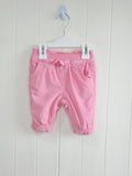 Next - up to 3 months pink corduroy trousers with lining