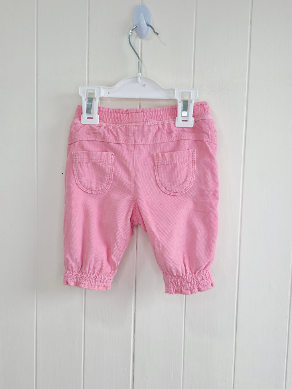 Next - up to 3 months pink corduroy trousers with lining