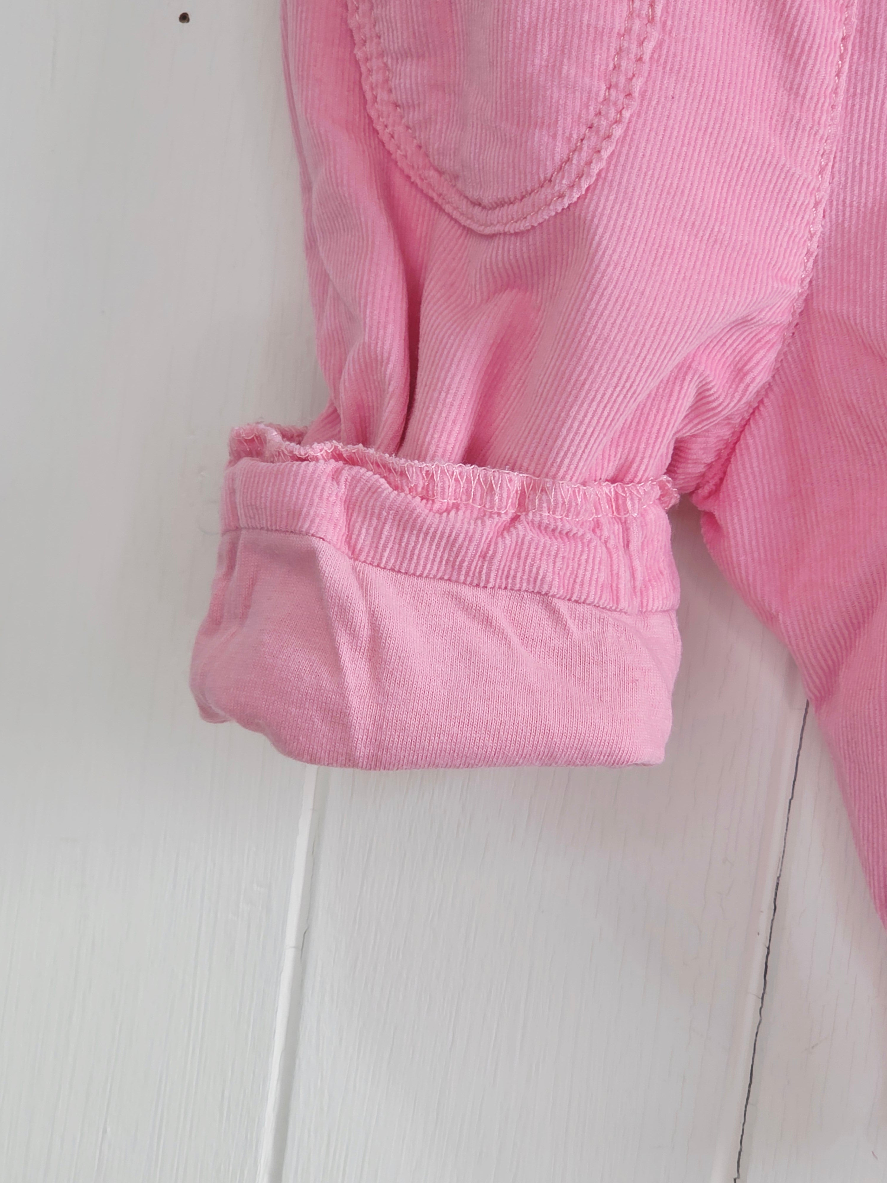 Next - up to 3 months pink corduroy trousers with lining