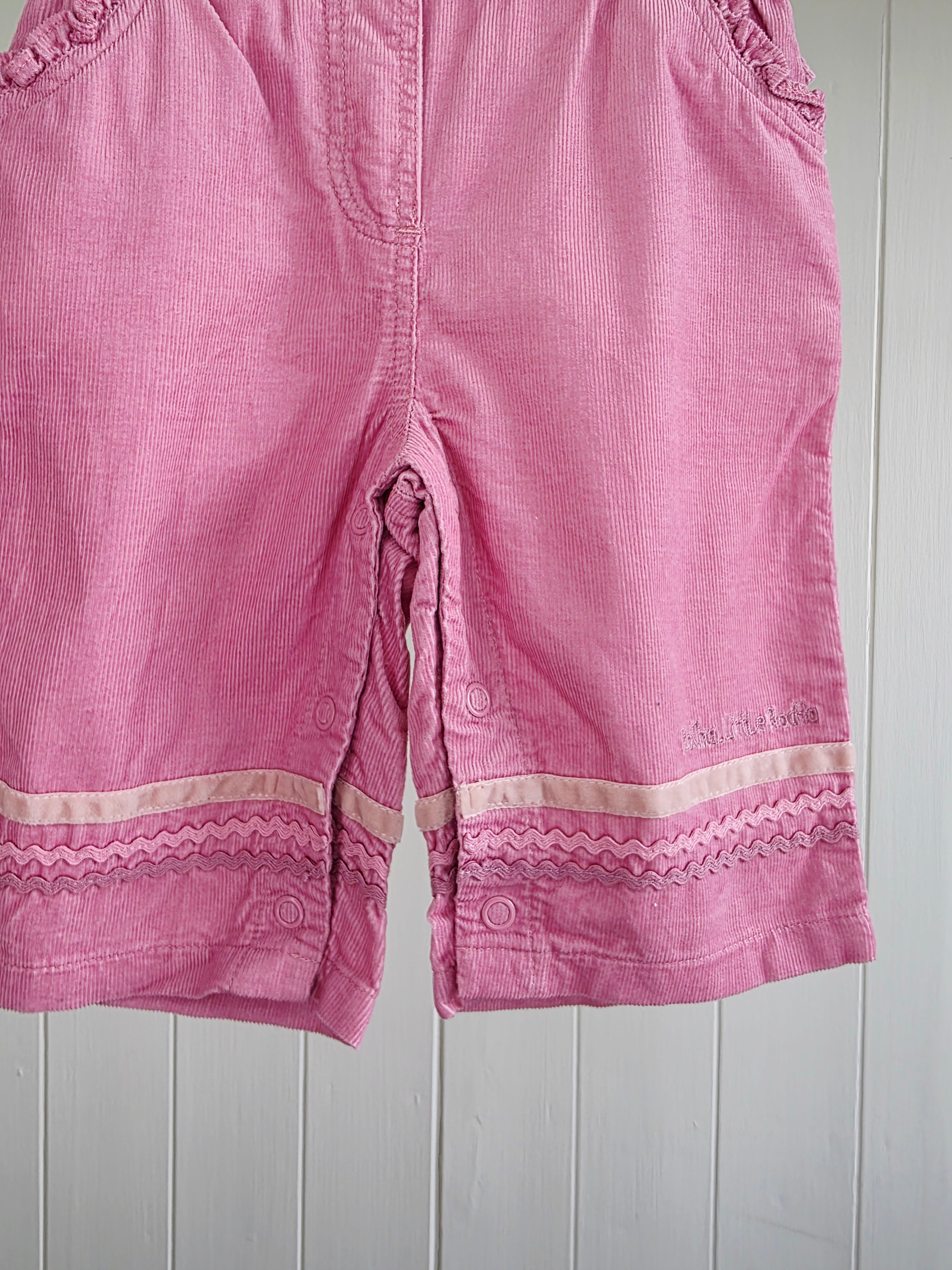 Rocha little Rocha - 3-6 months Y2K lightweight pink corduroy trousers