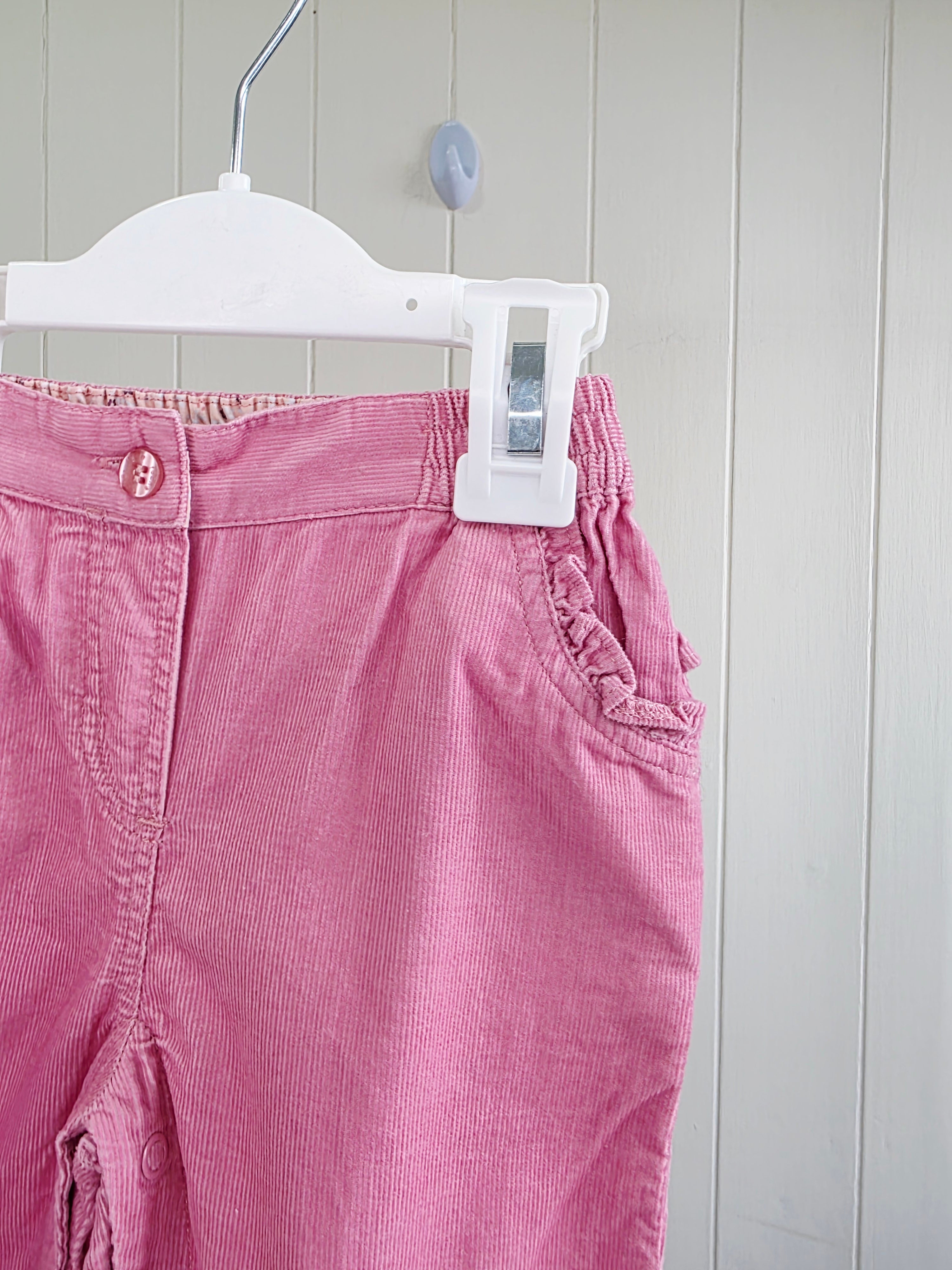 Rocha little Rocha - 3-6 months Y2K lightweight pink corduroy trousers