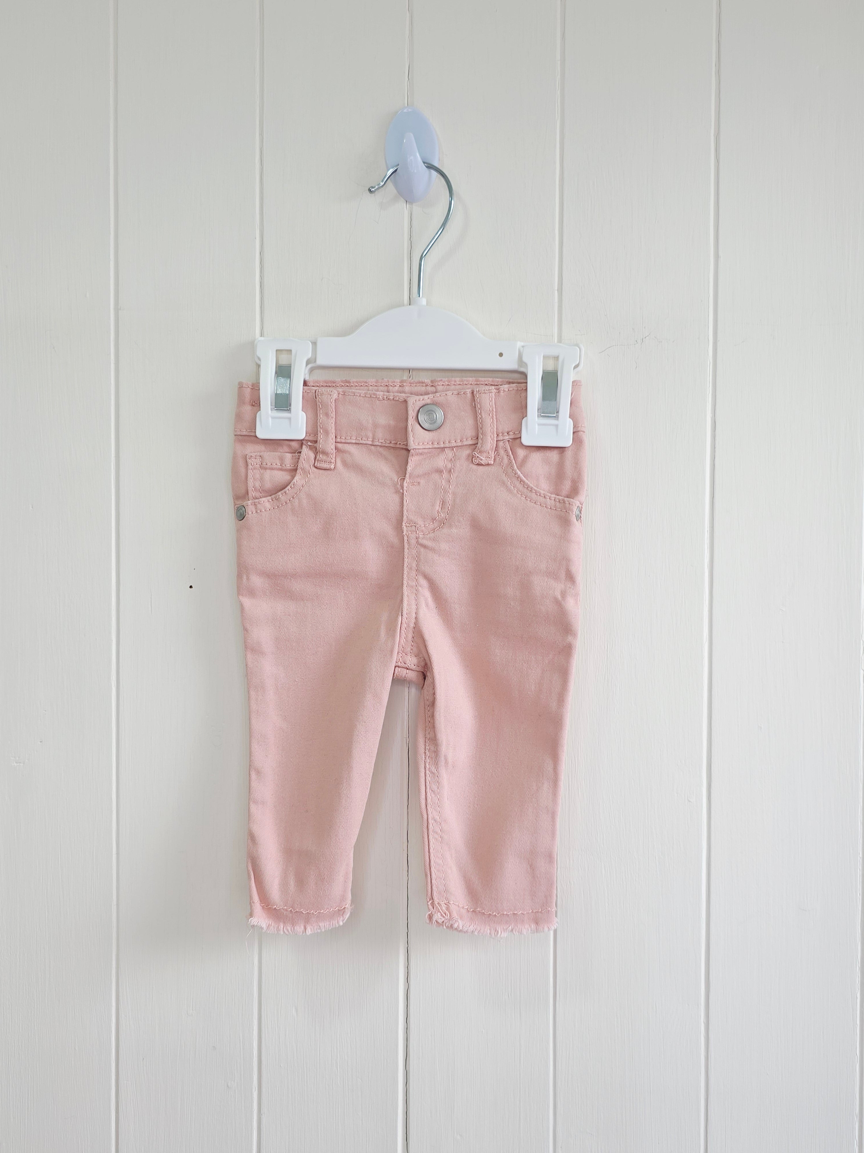Primark - 0-3 months pink denim skinny jeans