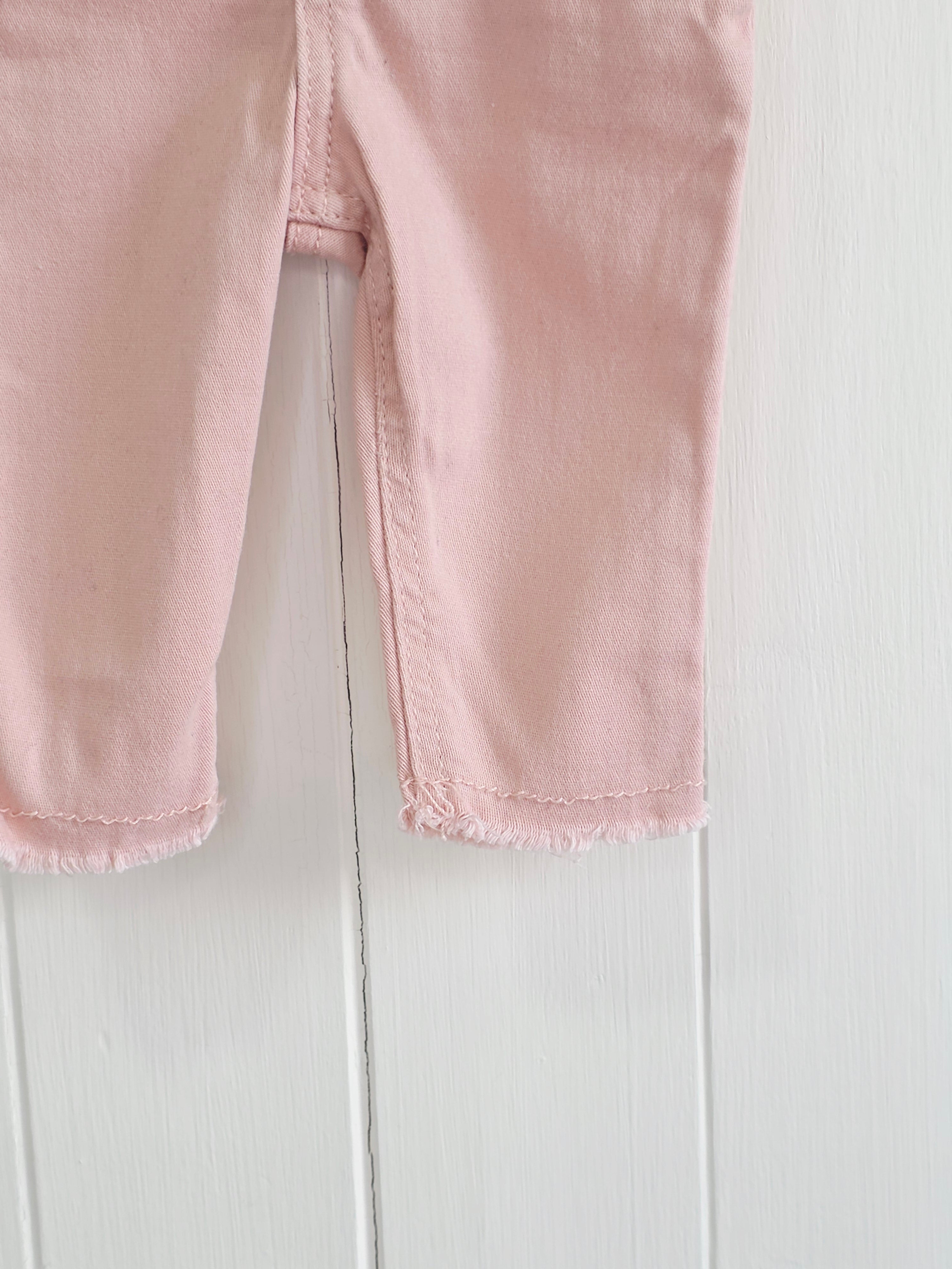 Primark - 0-3 months pink denim skinny jeans