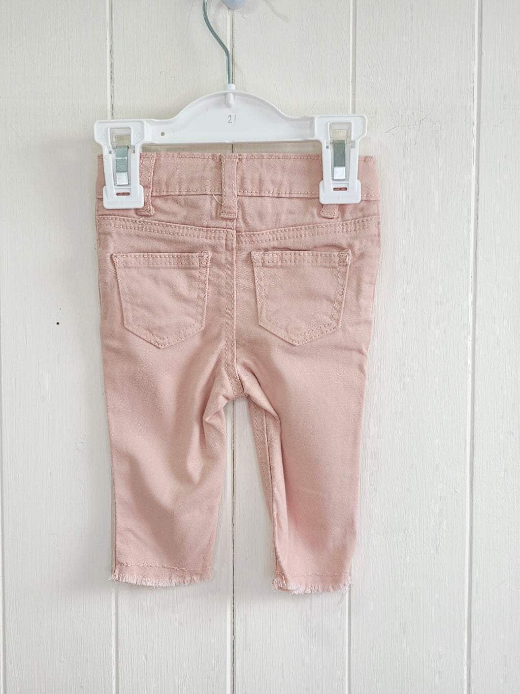 Primark - 0-3 months pink denim skinny jeans