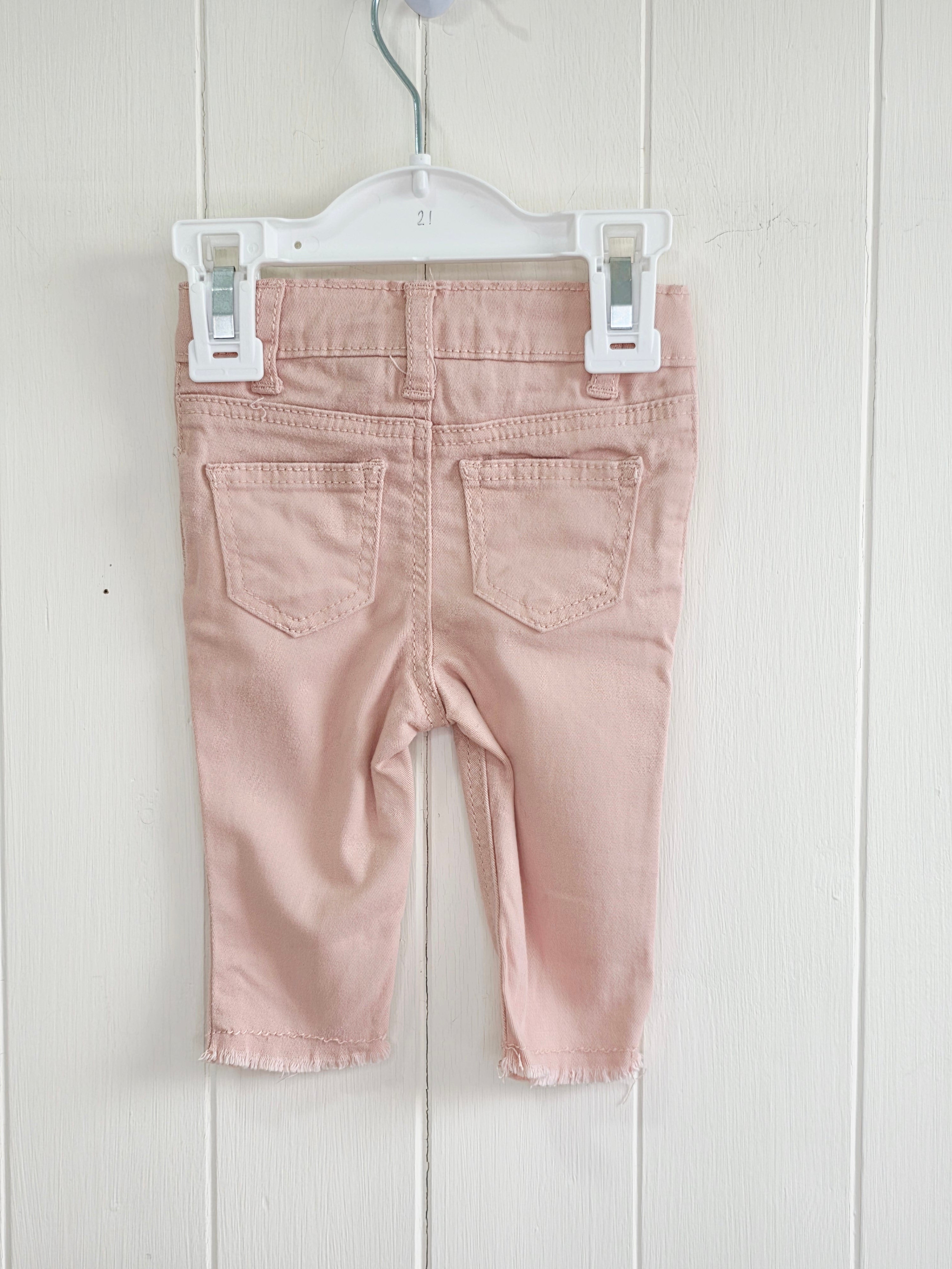 Primark - 0-3 months pink denim skinny jeans