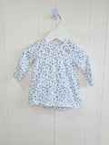 Mothercare - 3-6 months girls white and blue floral bodysuit dress