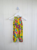 Primark - 0-3 months tropical flowers print yellow jumsuit
