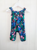F&F - Up to 3 months tropical leaves print romper