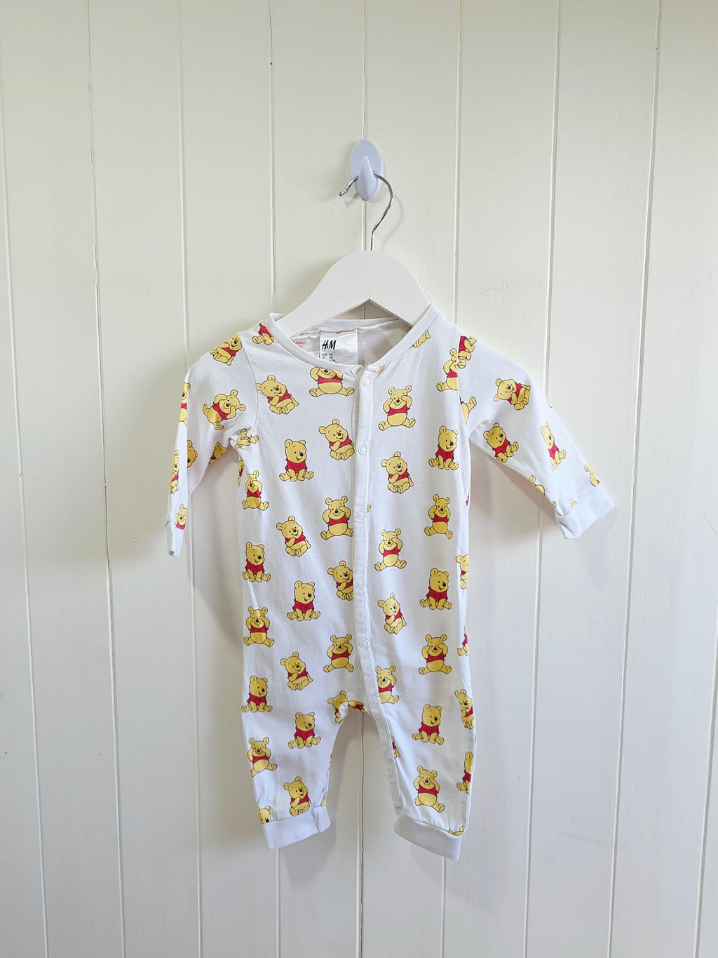 H&M - 1-2 months unisex Winnie the Pooh sleepsuit with pooper closure