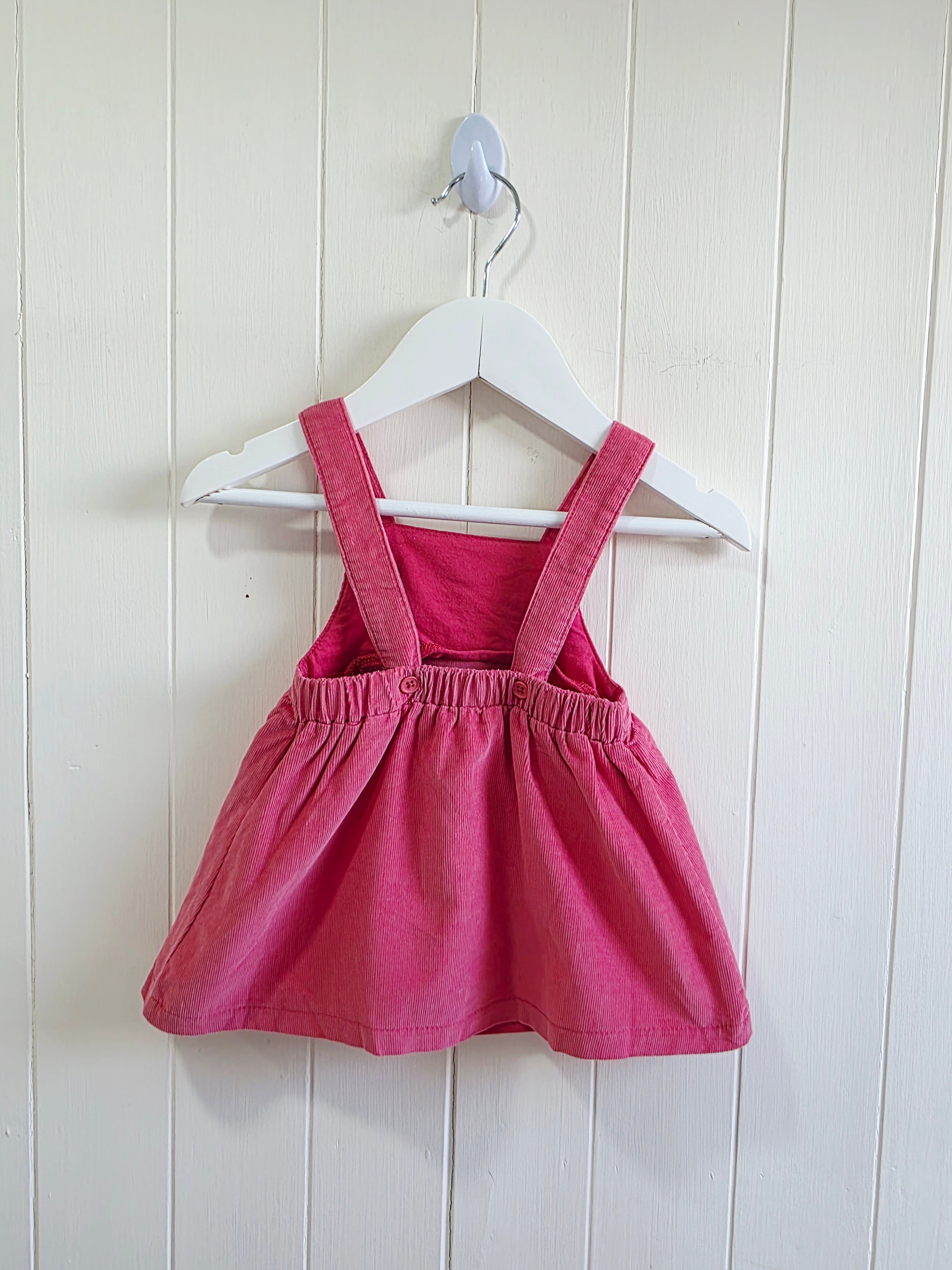 Disney bambi at George - 0-3 months corduroy pinafore dress featuring embroidered bambi