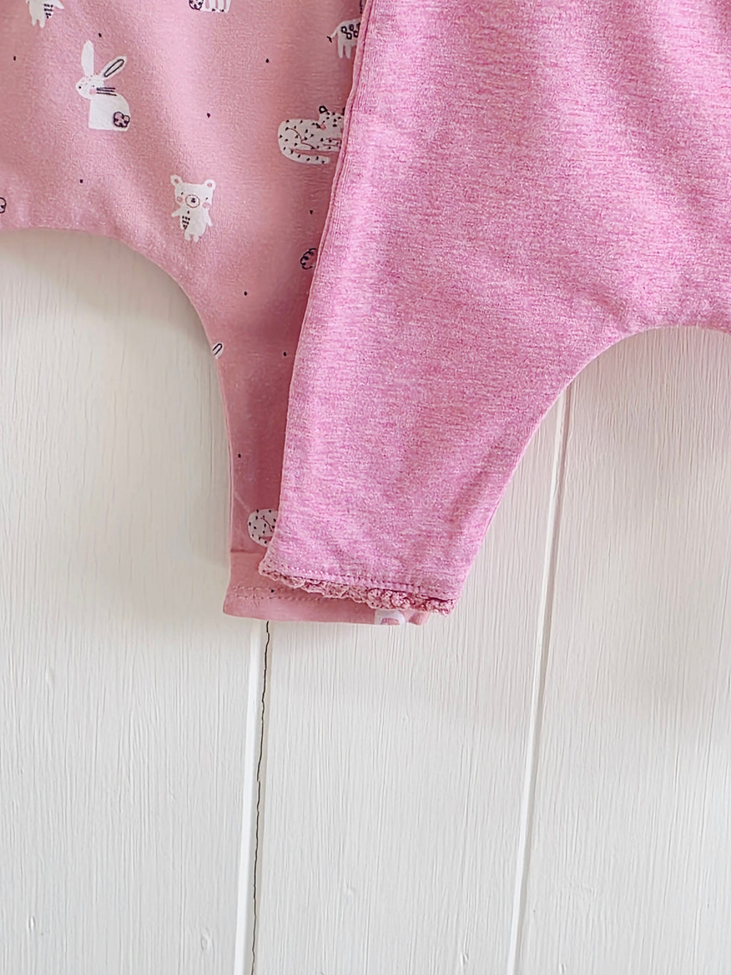 Next - up to 3 months baby girls plain pink and pink animal printed harem style leggings