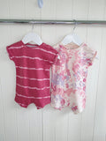 Next - up to 3 months tie-dye rompers set
