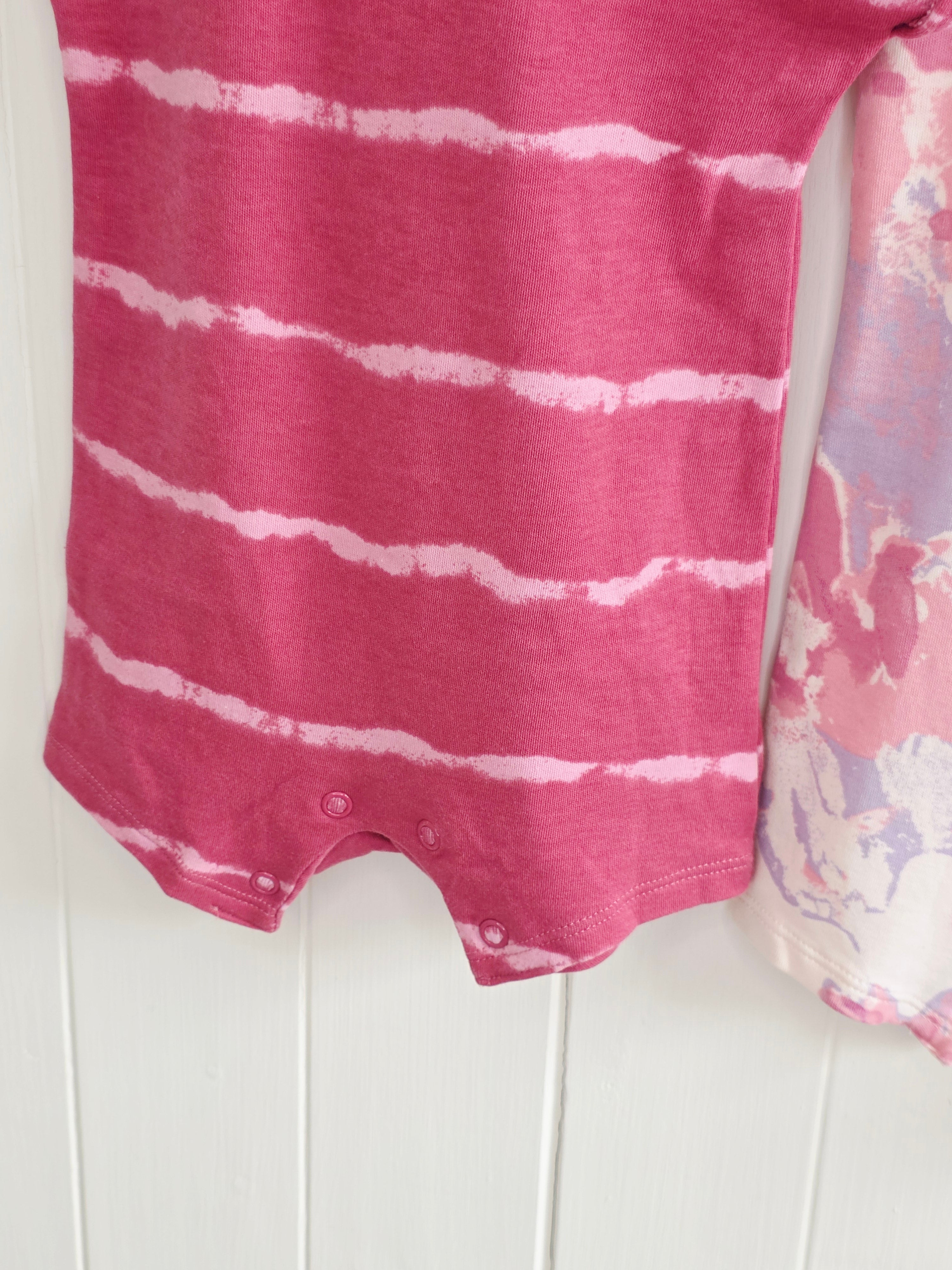 Next - up to 3 months tie-dye rompers set