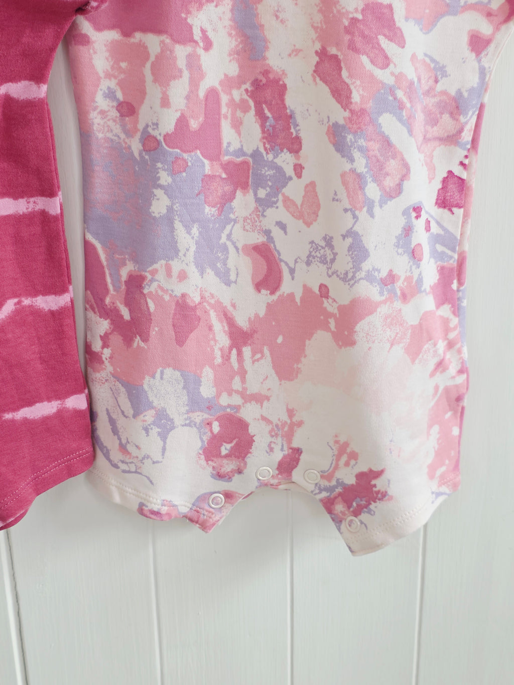 Next - up to 3 months tie-dye rompers set