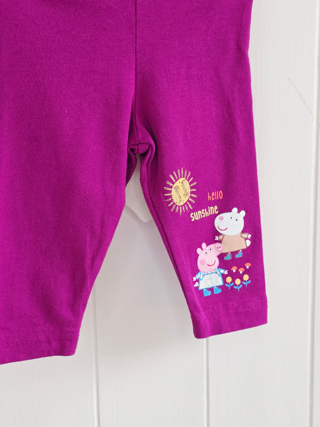 Peppa Pig at Primark - 0-3 months girls cream jumper and purple leggings set