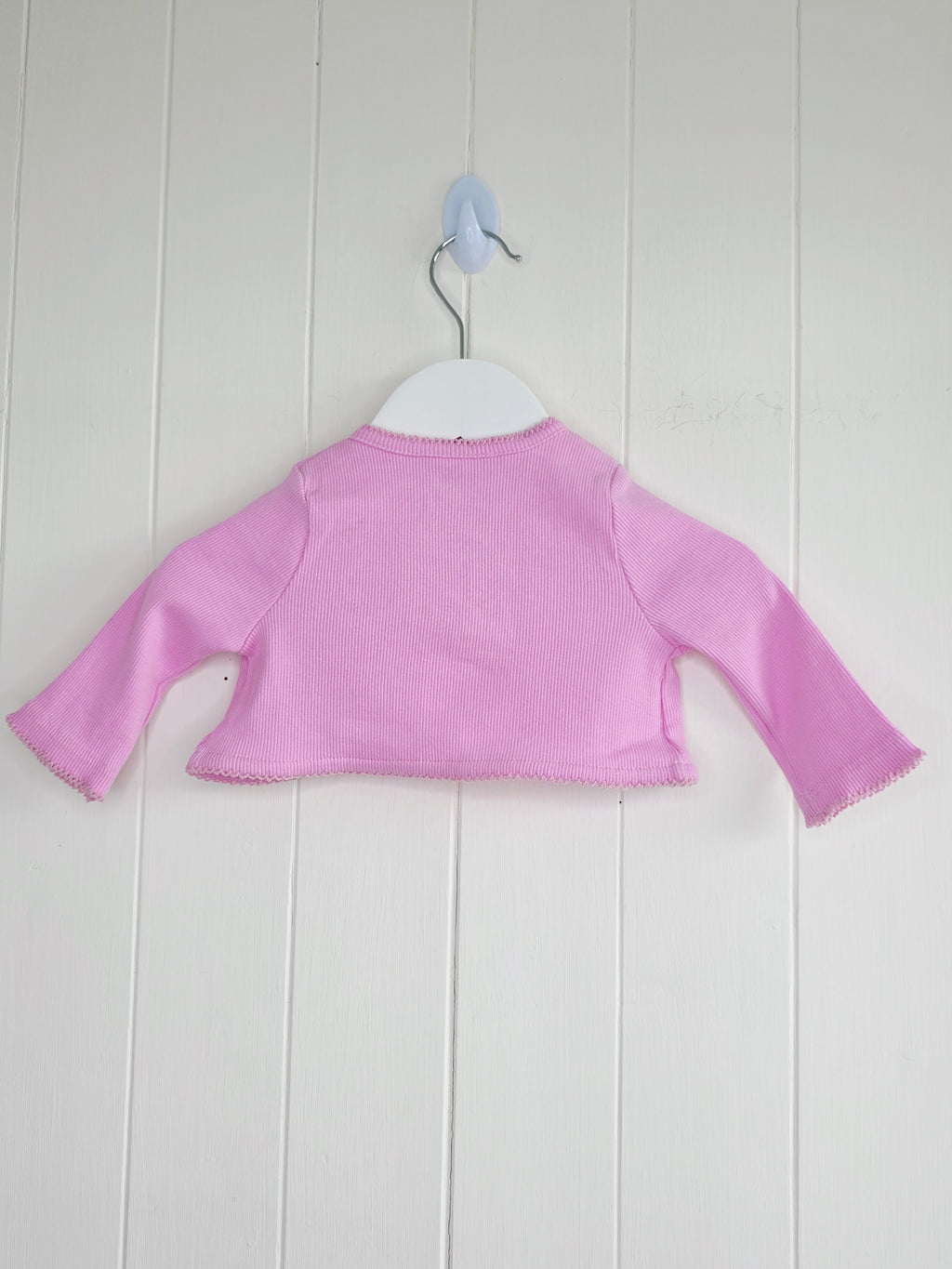 Lullaby Peacocks - 0-3 months girls pink one button bolero