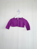 TU - up to 3 months girls purple cropped cardigan/bolero