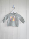 H&M - 2-4 months girls sage green "Born to Lead" baby sweatshirt.