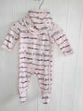 Ted Baker - 0-3 months girls pink sleepsuit and bib set