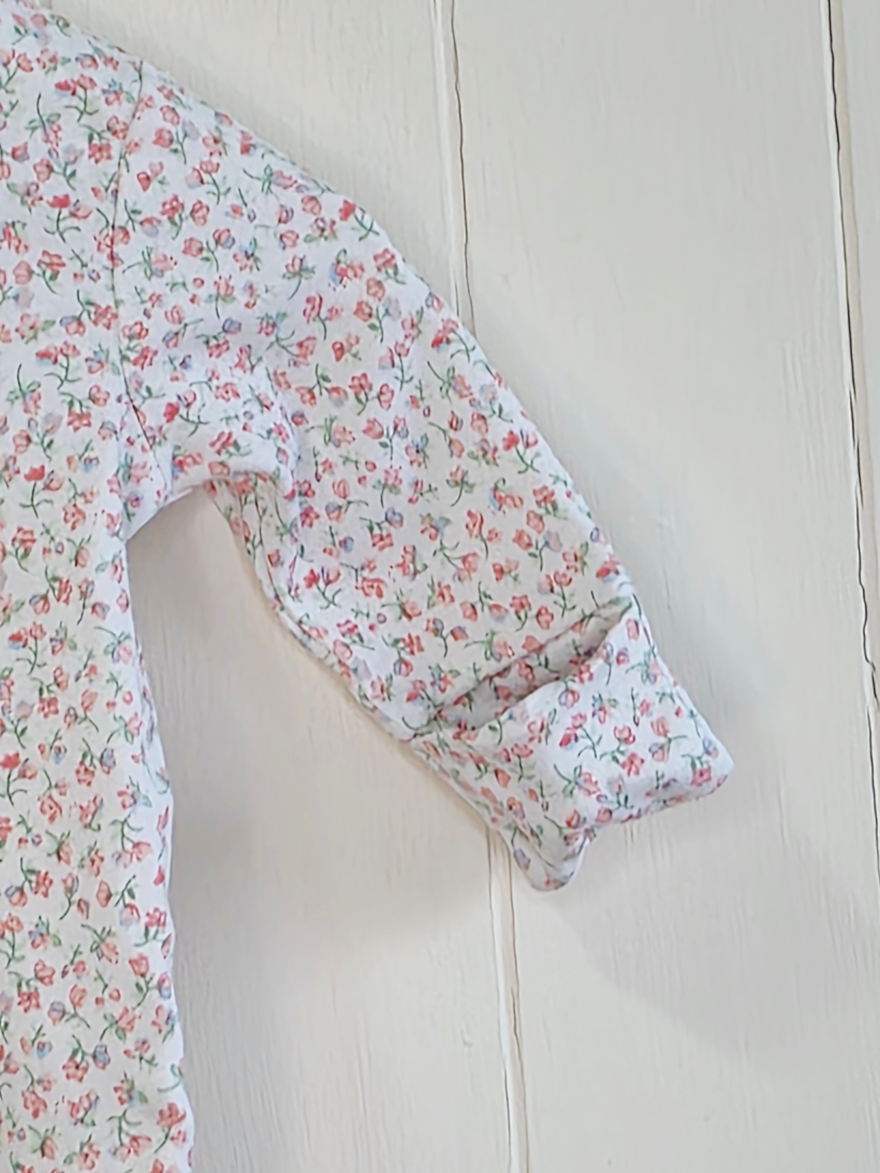 Next - up to 3 months girls white floral sleepsuit