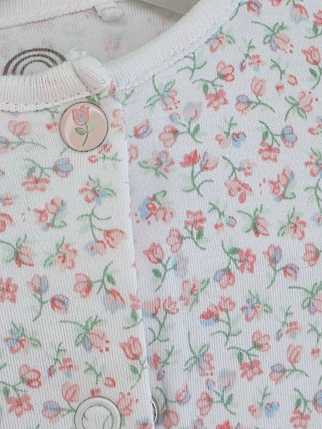 Next - up to 3 months girls white floral sleepsuit