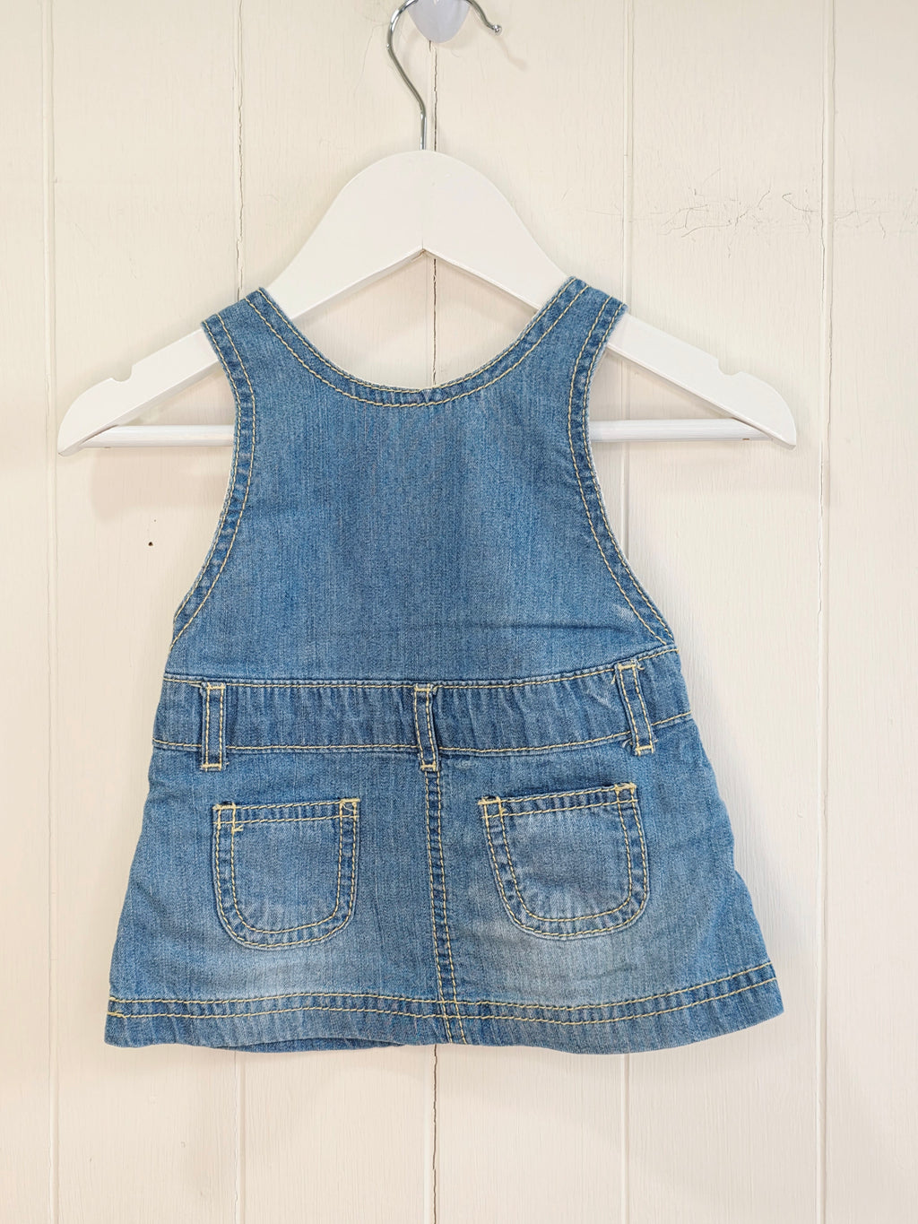 F&F - up to 3 months girls denim pinafore dress