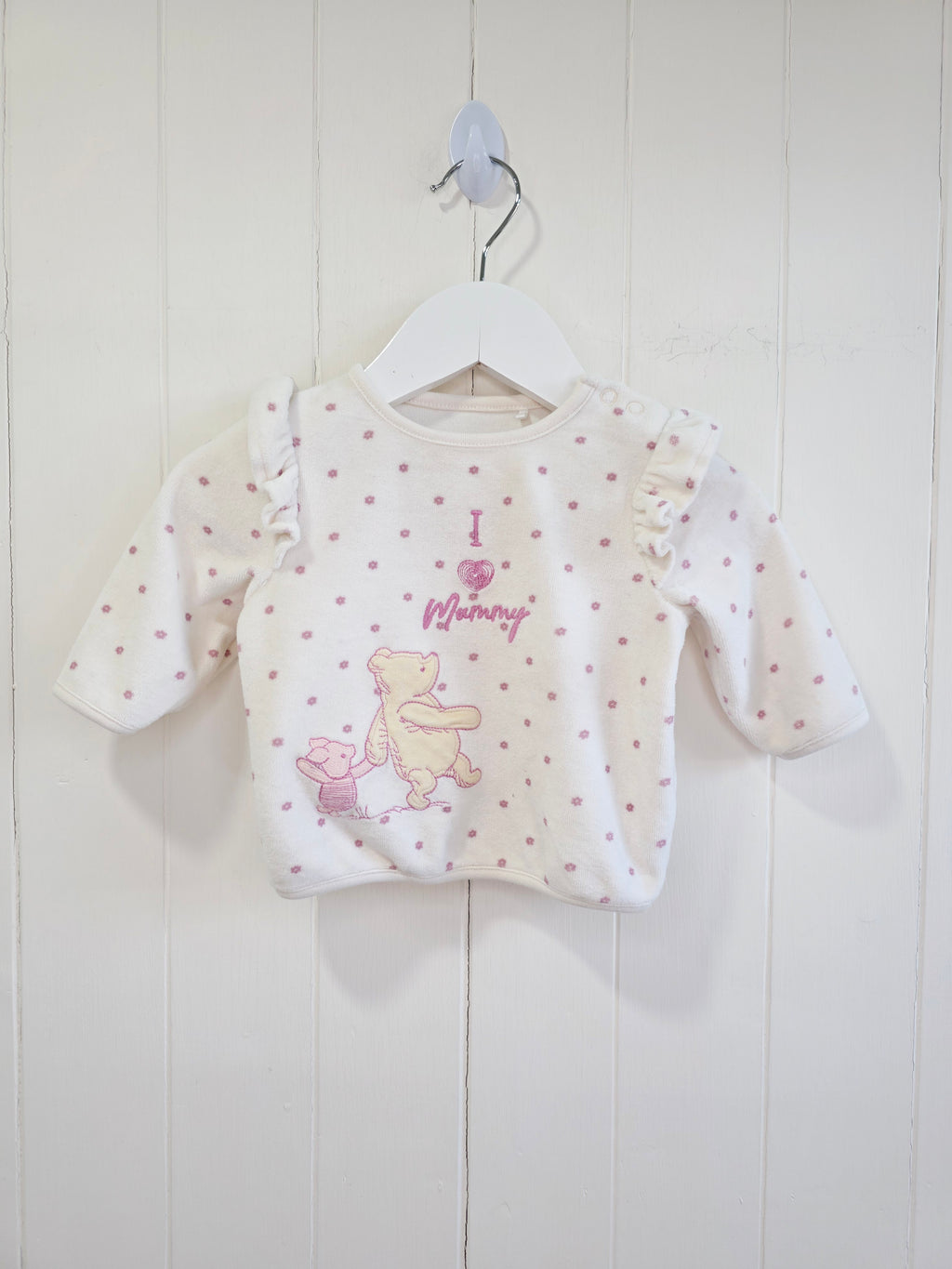 Winnie the Pooh at Nutmeg 0-3 months girls "I ❤️ Mummy" long sleeve top
