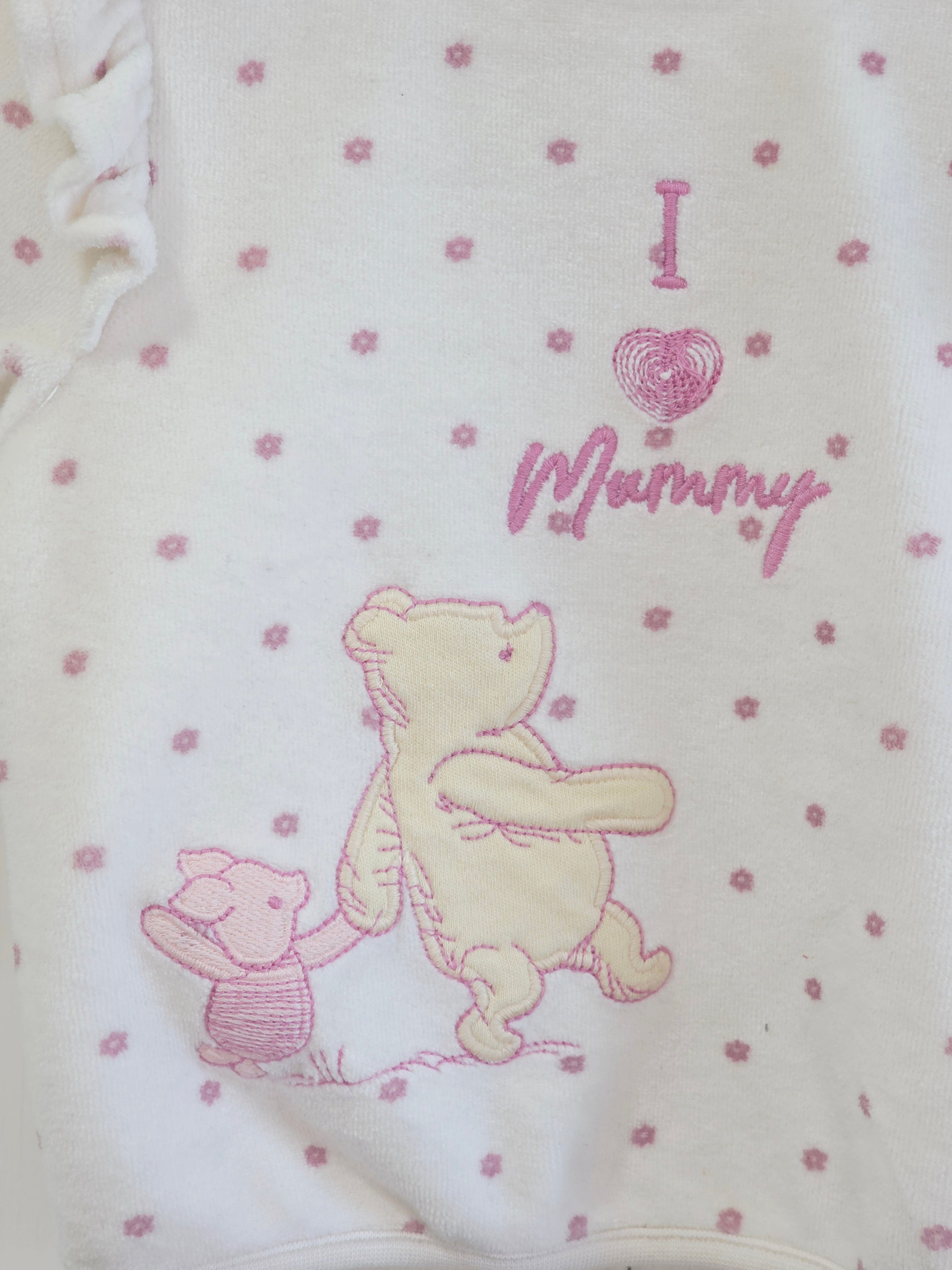 Winnie the Pooh at Nutmeg 0-3 months girls "I ❤️ Mummy" long sleeve top