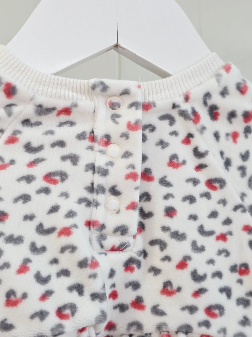 M&S - 0-3 months cream coloured baby girl long sleeve dress featuring animal print