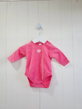 Next - 0-3 months girls pink long sleeve velour bodysuit