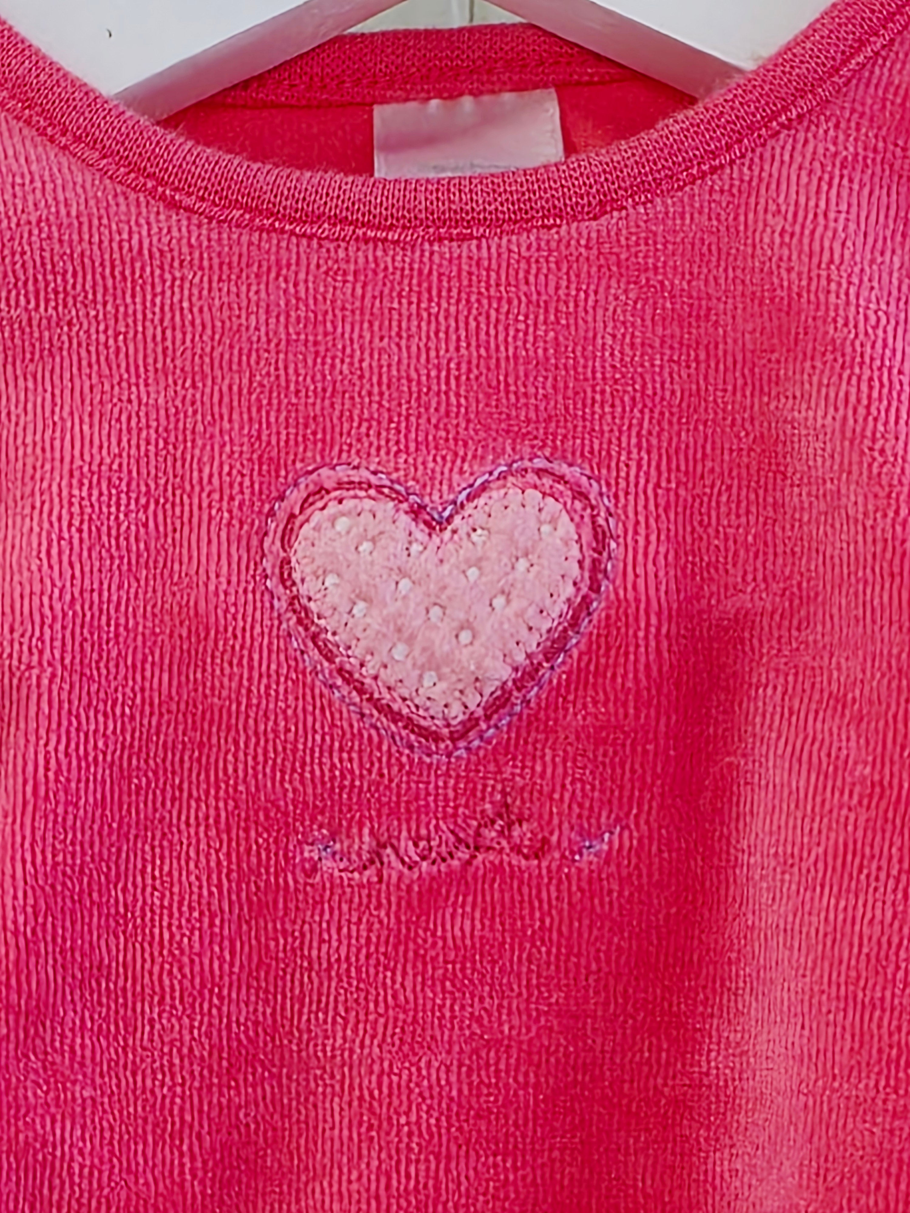 Next - 0-3 months girls pink long sleeve velour bodysuit