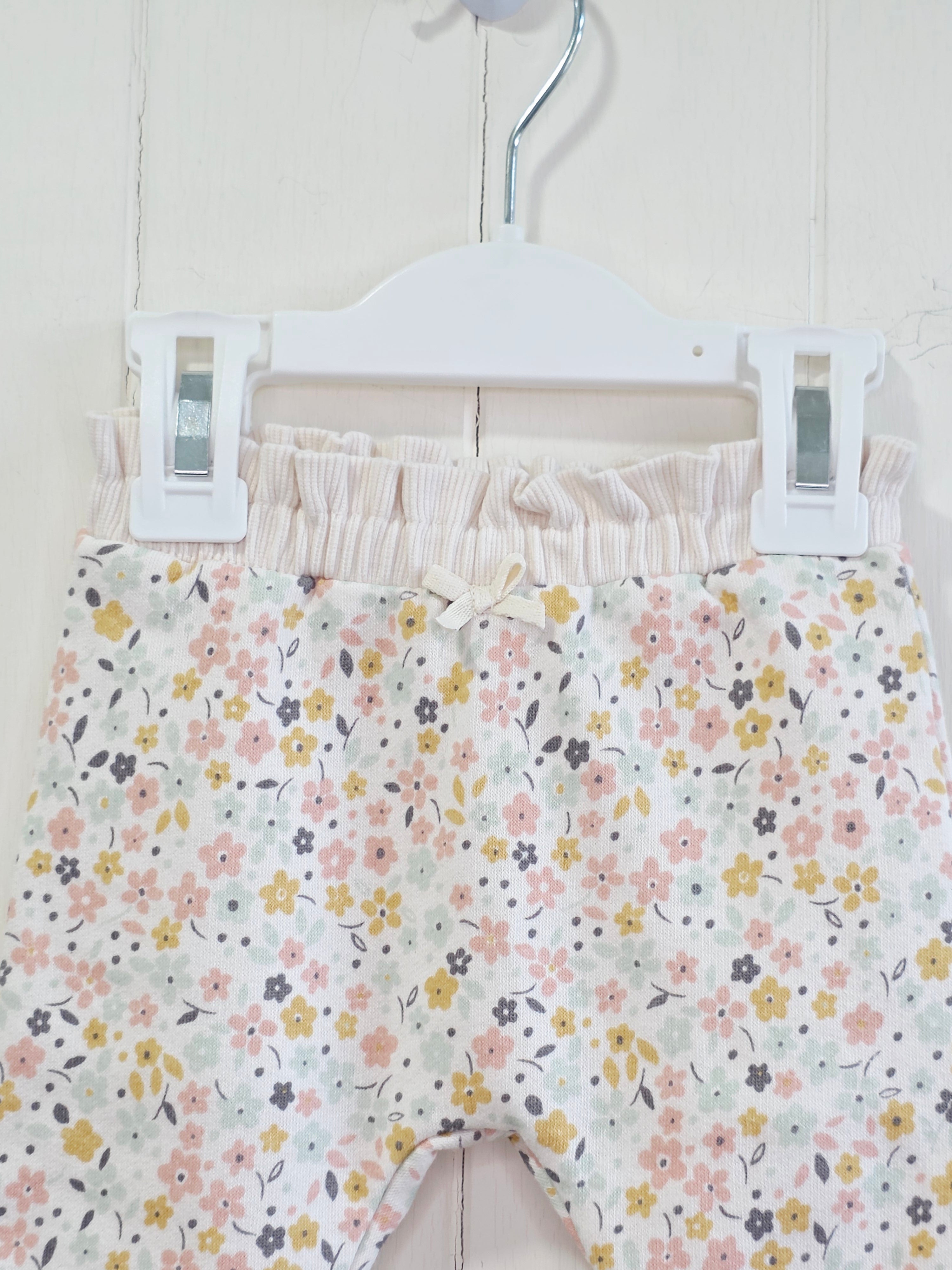 George - 0-3 months baby girls cream floral joggers