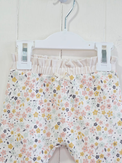 George - 0-3 months baby girls cream floral joggers