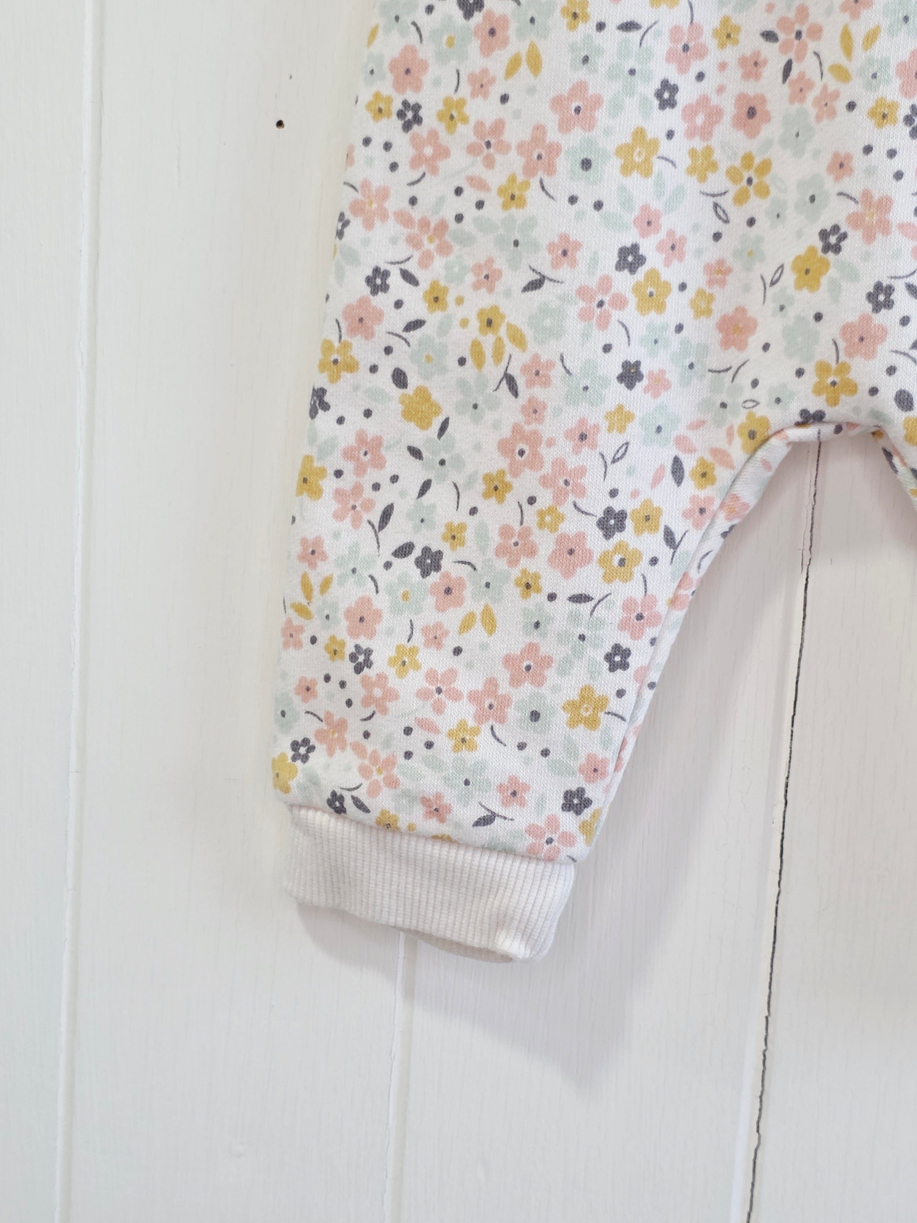 George - 0-3 months baby girls cream floral joggers